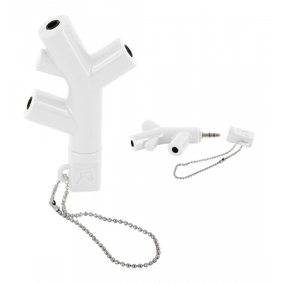 Splitter audio pour écouteurs - Audio Jack Blanc