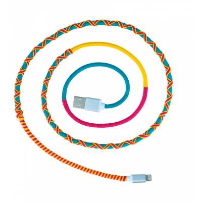 Câble pour iPhone - Salsa Rose / Turquoise